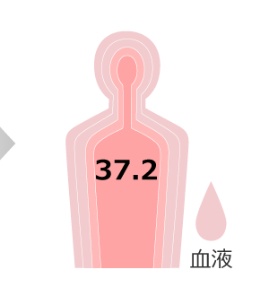 10分：深部体温 37.2℃