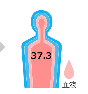 30分：深部体温 37.3℃