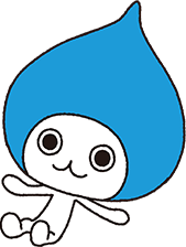 イラスト：座っているぴちょんくん