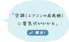 「空調(エアコンや扇風機)に電気代がかかる」
